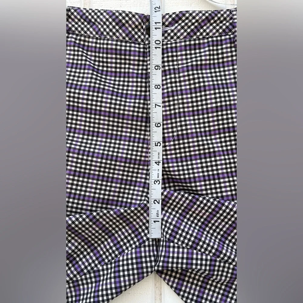 Puma Brand‎ Men’s 10” Golf Shorts Black/White/Purple Check Size 32